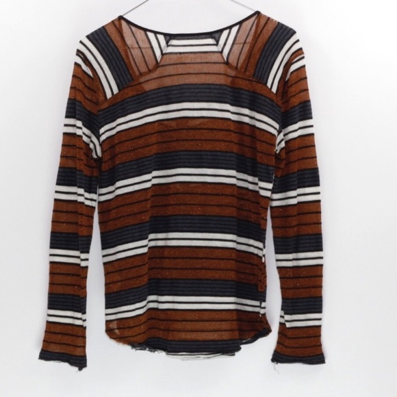 🛑SOLD🛑Free People “We the Free” Metallic Stripe - Picture 4 of 5